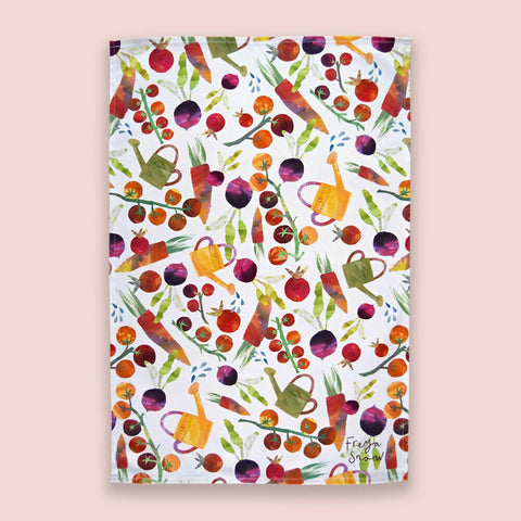 Busy Veg - Tea Towel