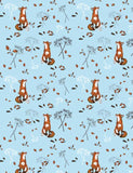 Fox Blue - Gift Wrap - Sheet