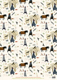 Snowy Field - Gift Wrap - Sheet