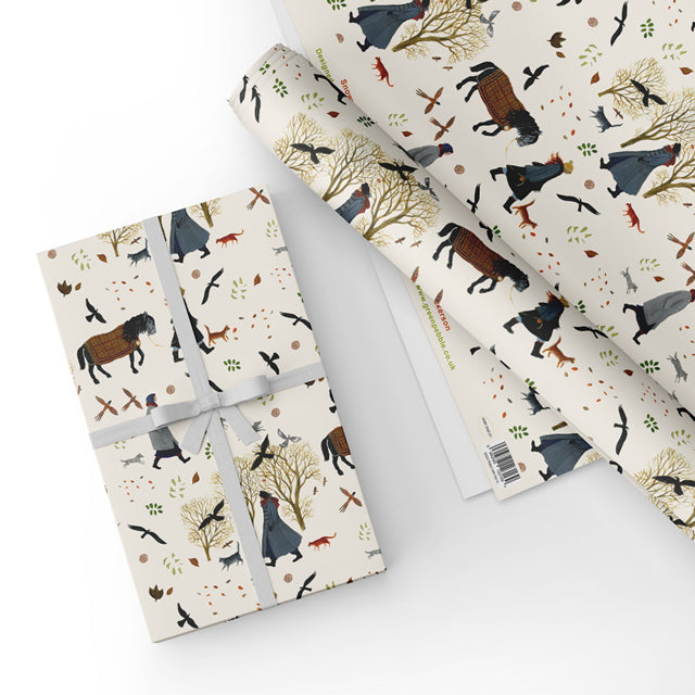 Snowy Field - Gift Wrap - Sheet