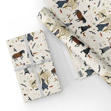 Snowy Field - Gift Wrap - Sheet