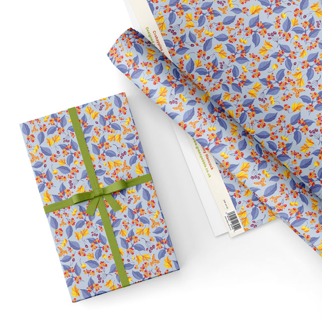 Crabapples and Berries - Gift Wrap - Sheet