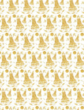 Lighthouse - Gold - Gift Wrap - Sheet