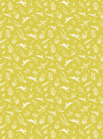 Hares, Green - Gift Wrap - 1 Sheet