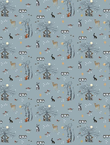 Silver Woodland - Gift Wrap - Sheet