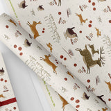 Hares, Deer, Wren, Ivory - Gift Wrap - Sheet