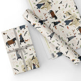 Snowy Field - Gift Wrap - Sheet