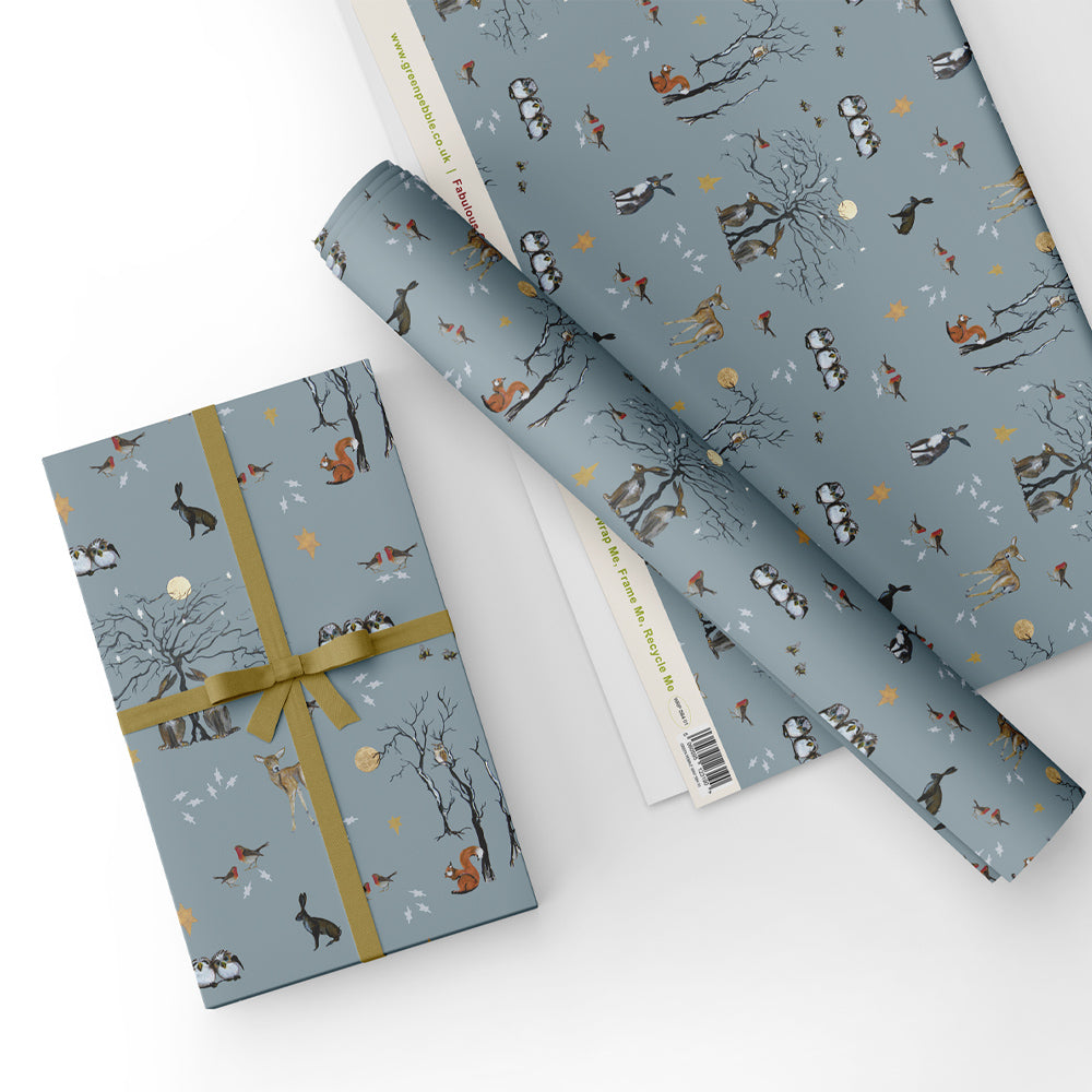 Silver Woodland - Gift Wrap - Sheet