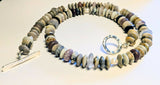 Jasper, Lepidolite, Chalcedony & Pearl necklace