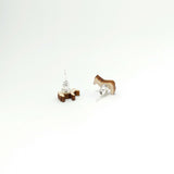 Zebra Earrings Silver Plated Backs