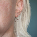 Silver Spiral Hoop Earrings