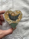 Heart Shaped Hand Painted Wooden Box