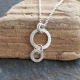 Double Ring Pendant Necklace