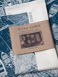 Organic Cotton Tea Towel with End of the Day, Portscatho Lino Print