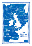 The Shipping Forecast - tea towel