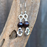 Garnet Silver Earrings