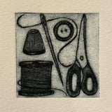 Wednesday Mending Day - Etching Print