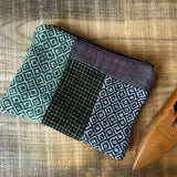 Rectangular British Wool Patchwork - Lined Zip Pouch
