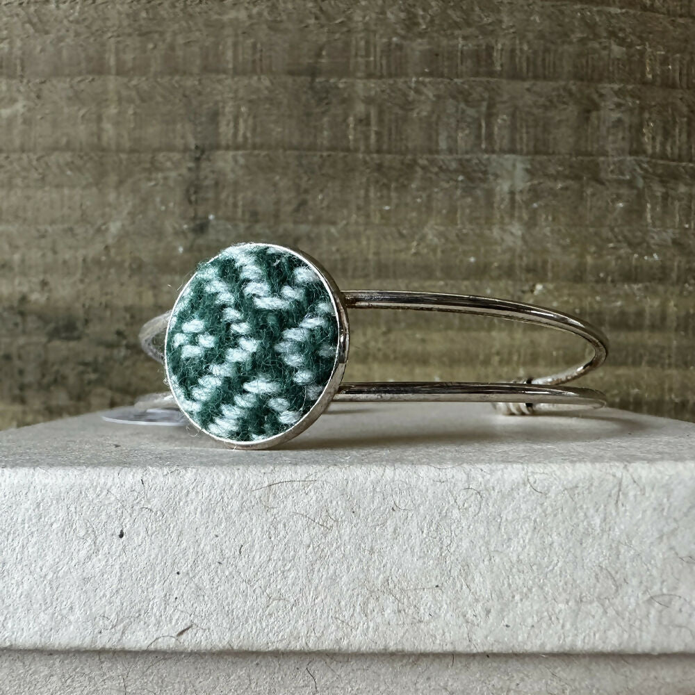 Green Diamond - British Wool Small Bangle