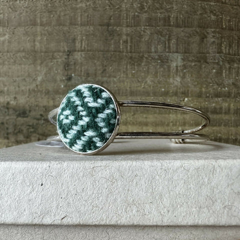 Green Diamond - British Wool Small Bangle