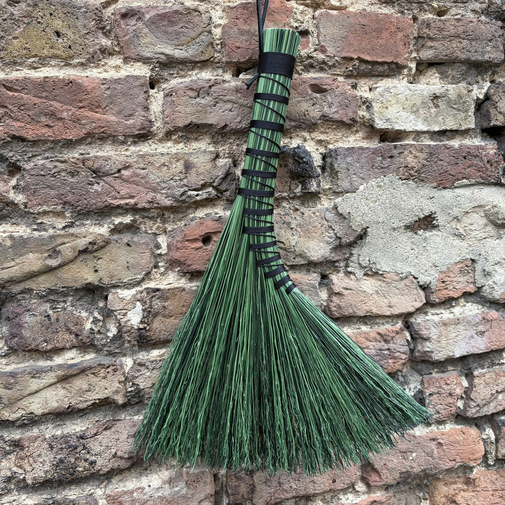 The Green Man - One-of-a-kind Turkey Wing Hand Broom