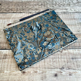 Blue & Bronze Marbled - Handcrafted Watercolour Sketchbook