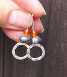 Silver hoop earrings