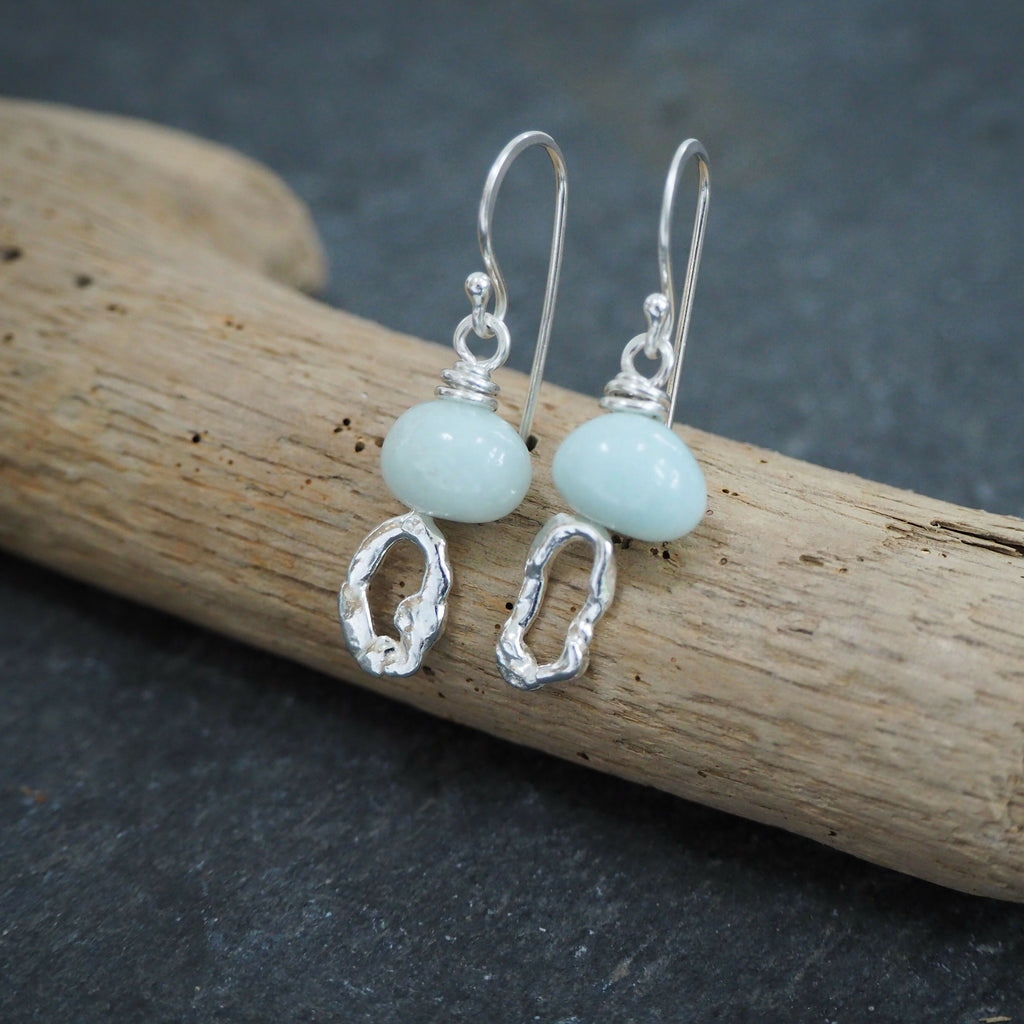 Mismatched Molten Silver Earrings
