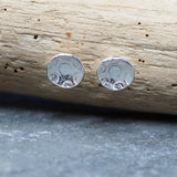 Domed Silver Stud Earrings