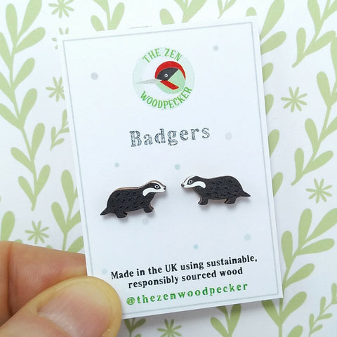 Badger Earrings