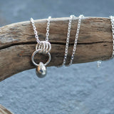 Solid Silver Teardrop Pendant Necklace