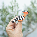 Hoopoe - Hand Painted Brooch