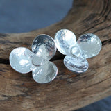 Silver Flower Stud Earrings