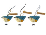Nuthatch - Fused Glass Hanging Bird