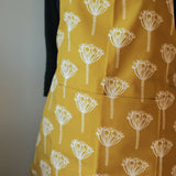 Cow Parsley Ochre - Organic Cotton Apron