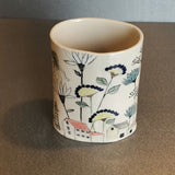 Flower Village Vase / Utensil Holder - Handmade Ceramic
