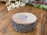Silver Tree Bark Stud Earrings by Curious Magpie Jewellery 3