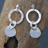 Silver Daisy Chain Hoop Earrings