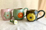 Handmade Ceramic Sunflower Cup