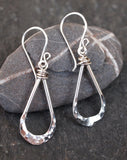 Teardrop - Silver Dangle Earrings