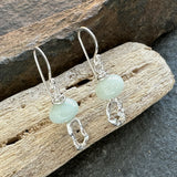 Mismatched Molten Silver Earrings