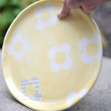 Big Blossom Pedestal Cake Stand - Handmade - Painted Porcelain
