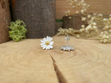 Gold & Silver Large Daisy Stud Earrings by Curious Magpie Jewellery (3)