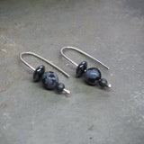 Snowflake Obsidian Earrings