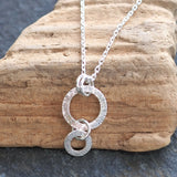 Double Ring Pendant Necklace