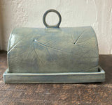 Indian Bean Tree Leaf Printed Butter Dish