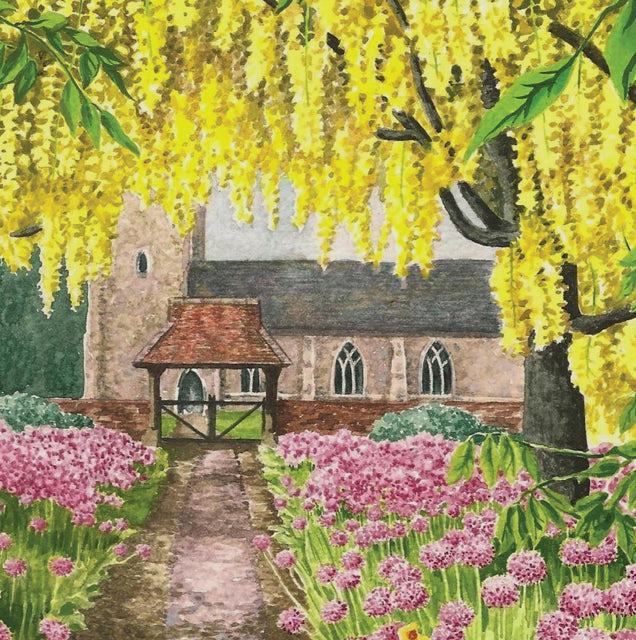 Zoe Elizabeth Norman, Church, Fine Art Greeting Card