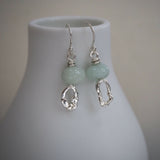 Mismatched Molten Silver Earrings