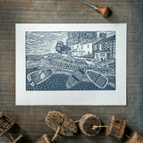 Spring Time, Helford Passage Limited Edition Lino Print