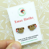 Xmas Sloth Earrings